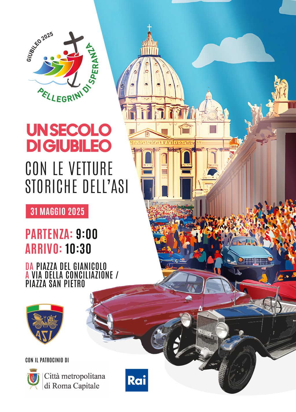 UN SECOLO DI GIUBILEO CON LE AUTO STORICHE DELL'ASI